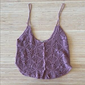 Purple Crochet Women’s Crop Tank